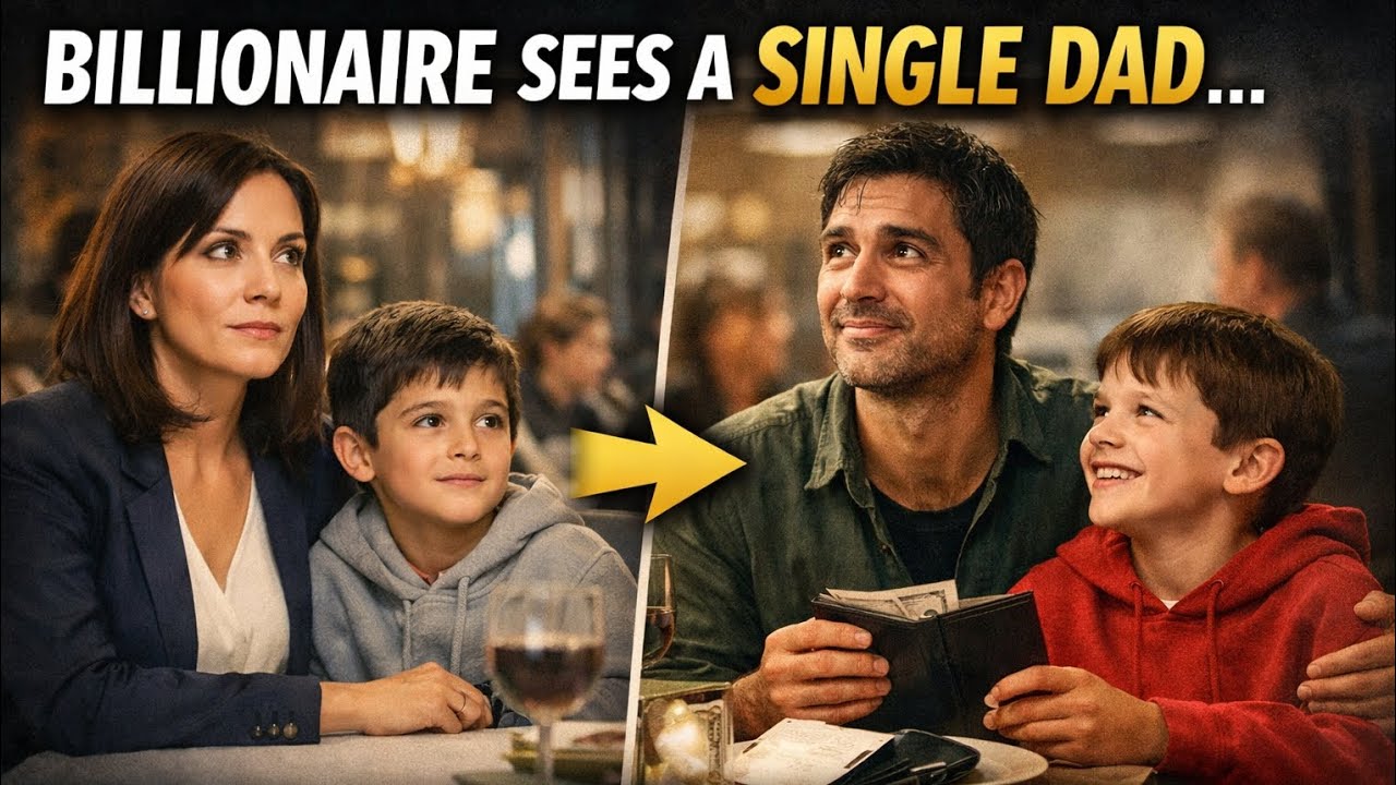 A Billionaire Takes Her Son to Dinner — Then Sees a Single Dad and Does the Unbelievabln