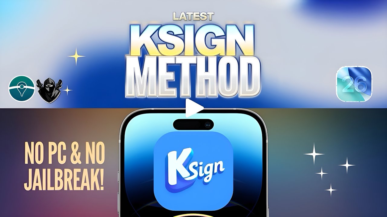 Updated Ksign Method for iOS  | Install IPA Files on iPhone & iPad without PC & jailbreak no revoke