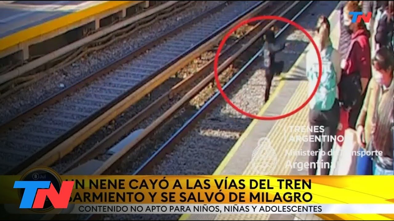 SUSTO EN FLORESTA: Un nene se cayó a las vías del tren y se salvó de milagro