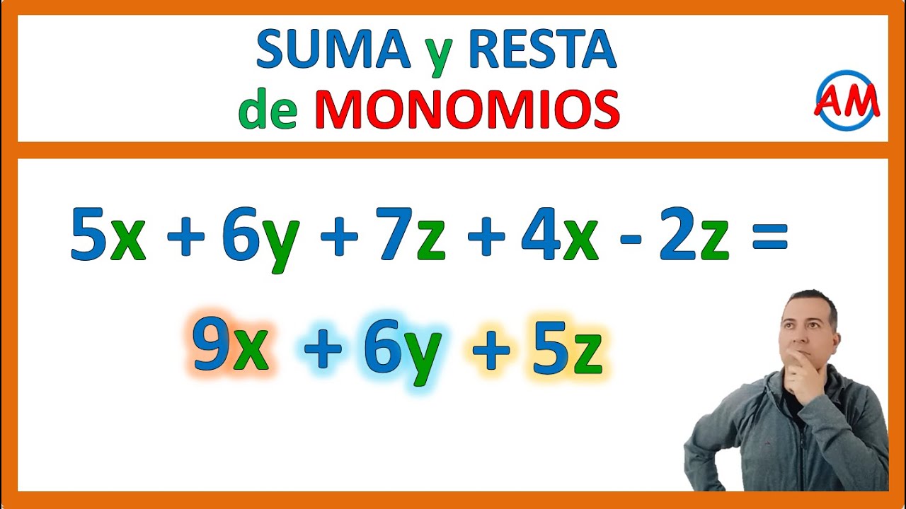 📌 SUMA y RESTA de MONOMIOS / TÉRMINOS SEMEJANTES | Aprendiendo Matemática