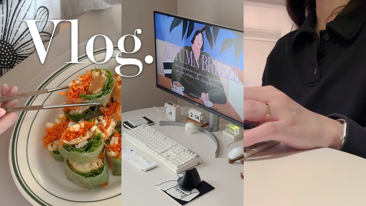 [Vlog] 🙃낯설다... 홈 프로텍터 브이로그 | 새 키보드와 함께하는 데스크 테리어 | 아날로그키퍼 핸디 다이어리 | 야채롤 | 자기계발서 추천