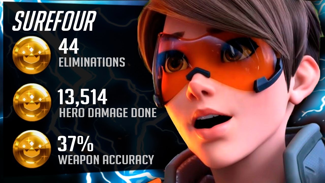 Surefour Top 500 Tracer - 44 elims! [ Overwatch Season 30 Top 500 ]