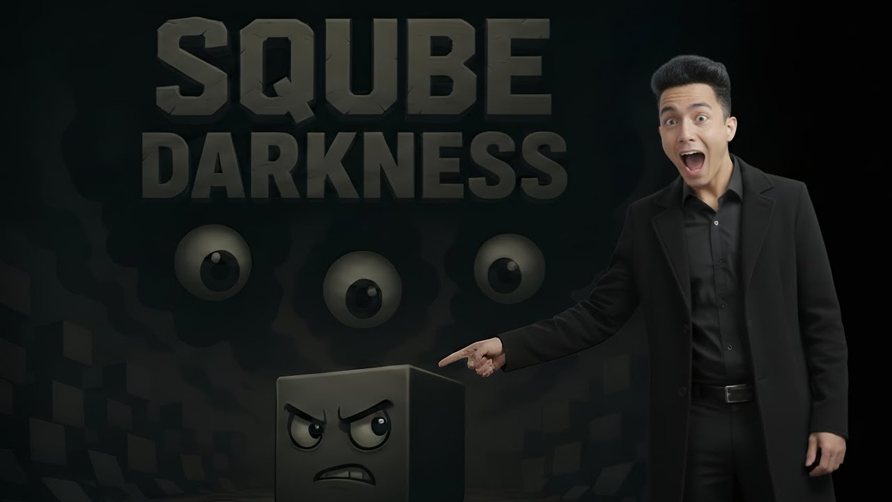 PLAYING WITH ANGRY SQUBE IN DARK || SQUBE DARKNESS