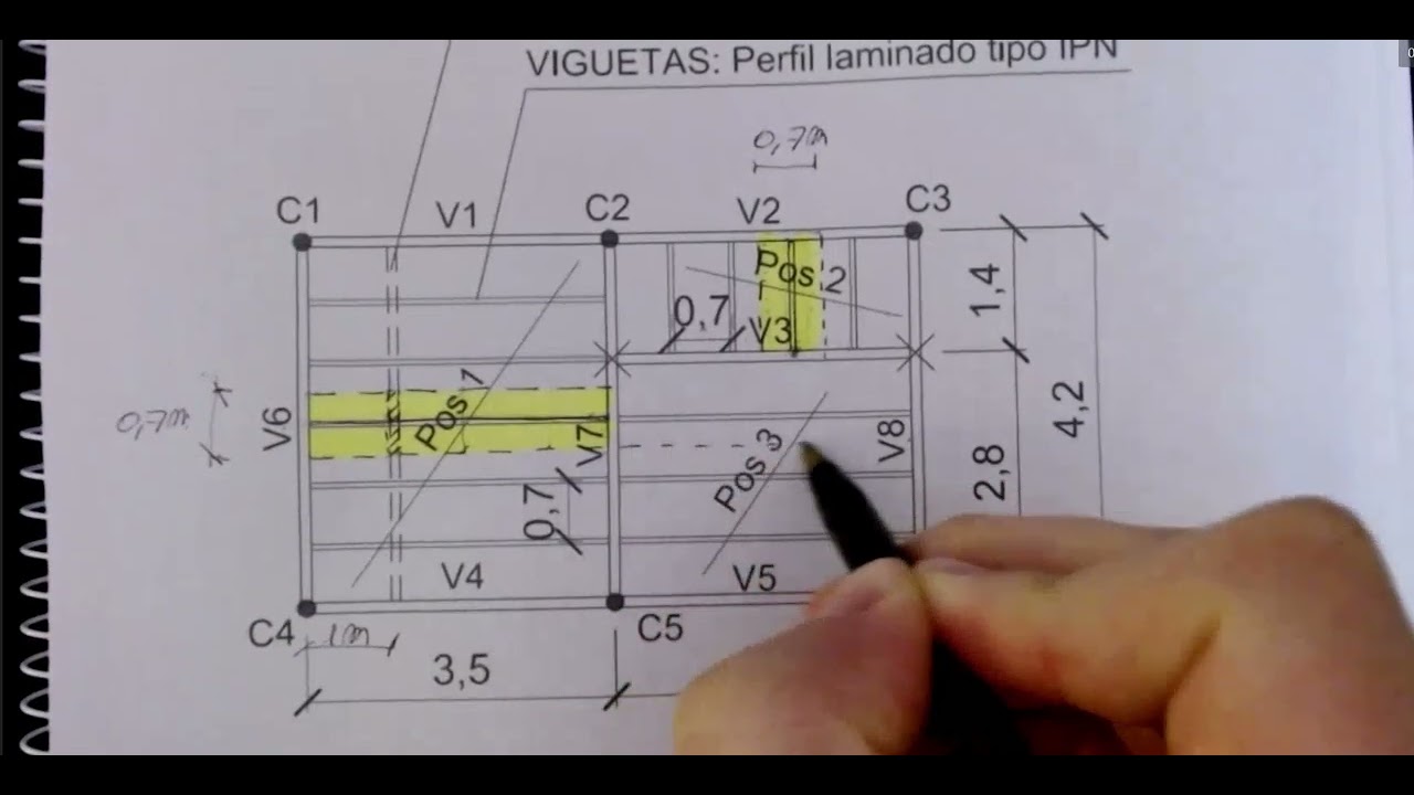 Ejercicio Entrepiso Metalico - pos 2 y 3