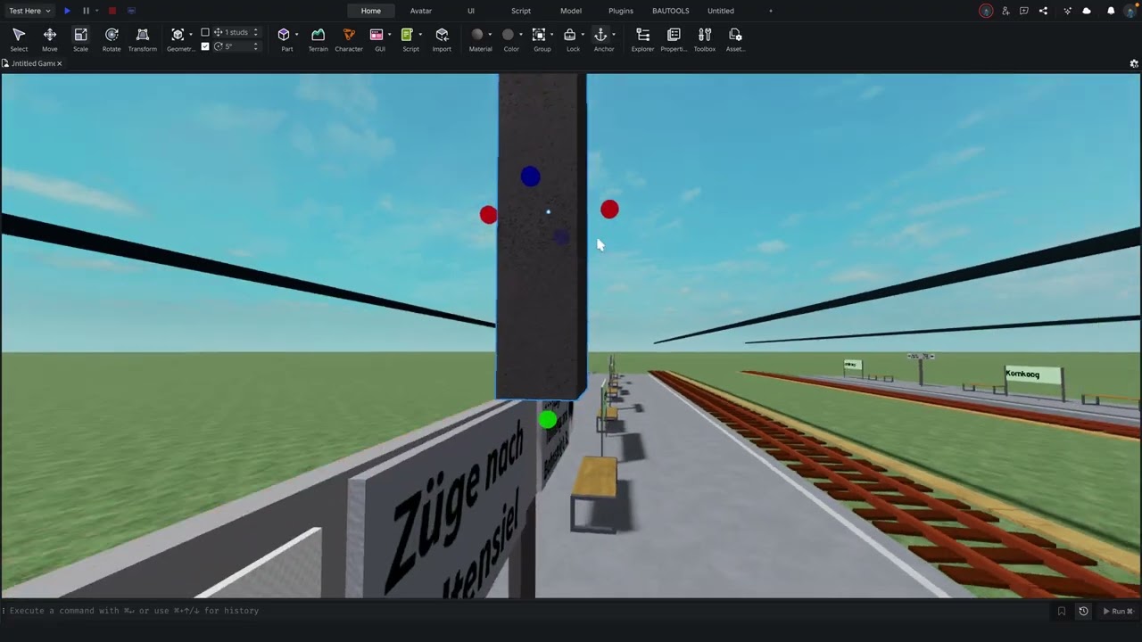 So baue ich eine realistische Bahnstation in Roblox Studio