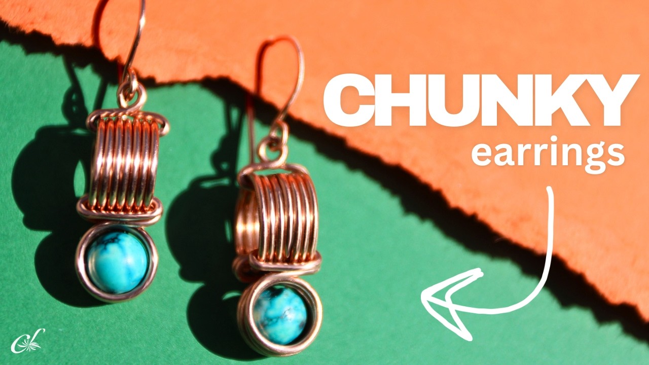 Chunky Coil Earrings Tutorial | This Floating Bead Trick is So Cool