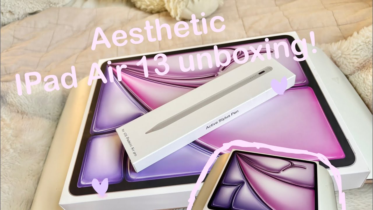 Aesthetic IPAD AIR 13 unboxing!! 💗Part 1 #ipad #unboxing 