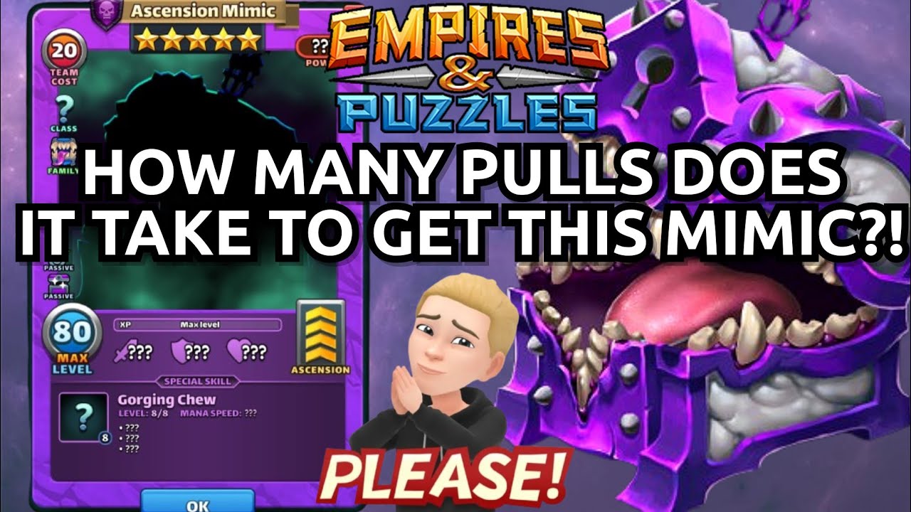 Purple Ascension Mimic AVAILABLE NOW! How Many Pulls Do I Need To Do To Get It?! Empires And Puzzles