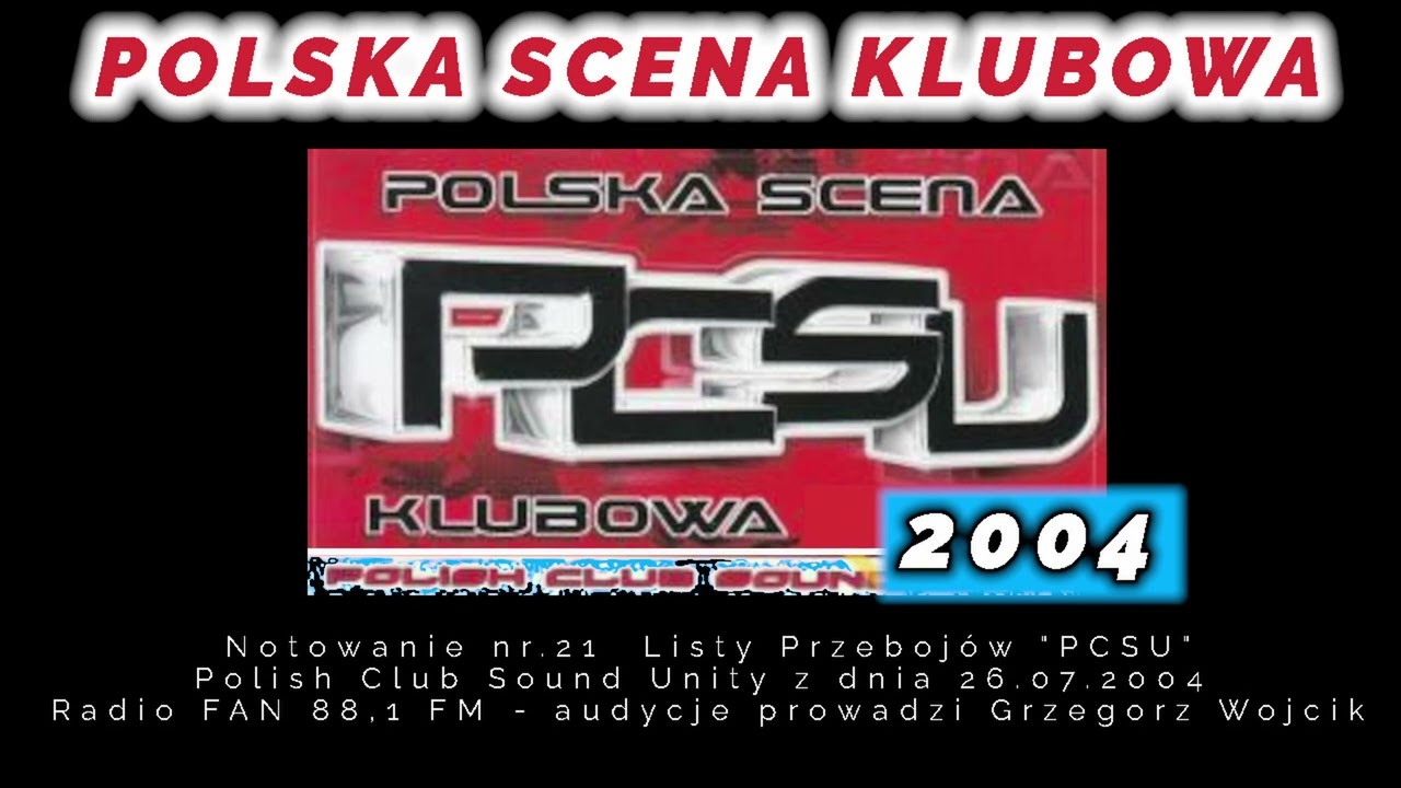 Polska Scena Muzyki Klubowej 2004 💥 Notowanie PCSU w Radio FAN 26.07.2004💥 Polish Club Sound Unity