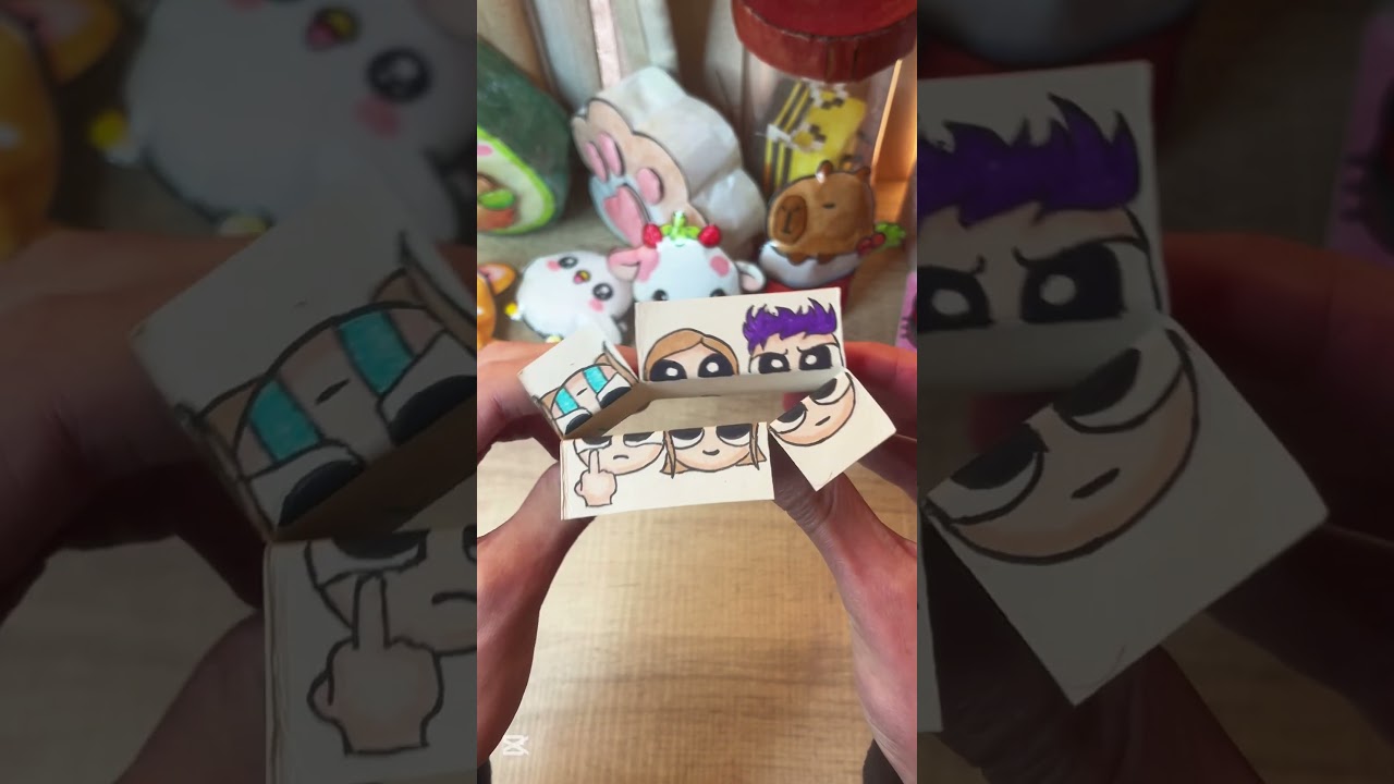 Diy Cute emojis 🦑🤎💜 #art #diy #crafts #papercraft #thingstodo #cute #cutecraft