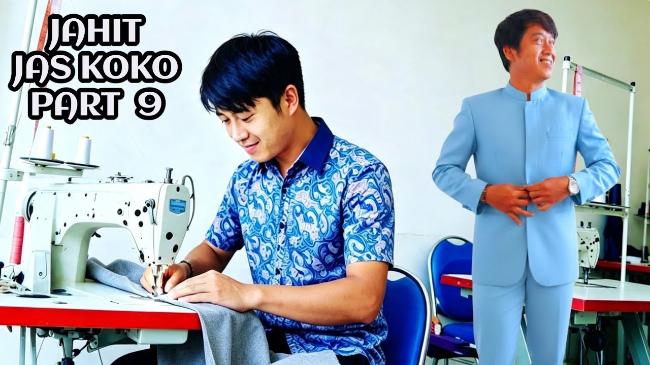 Cara jahit dasar tangan jas || tutorial jahit jas koko part 9