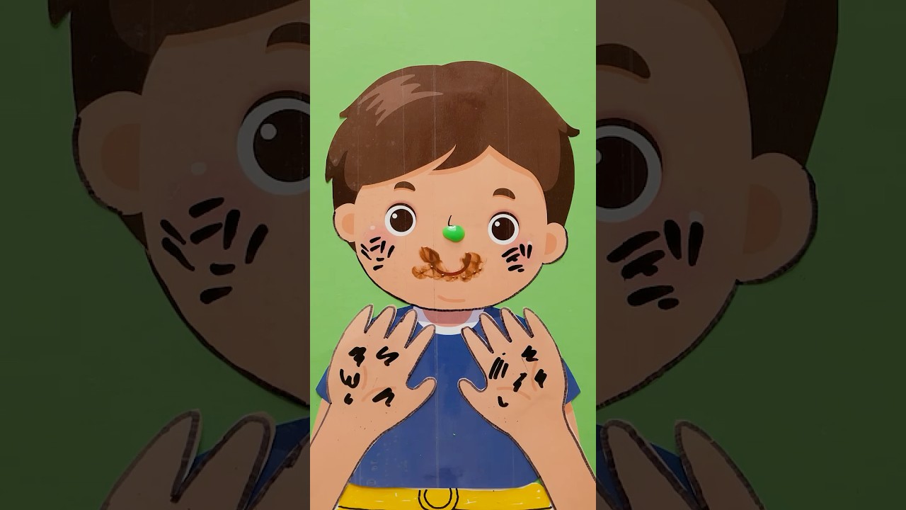 👶💦 Wash Your Face  🧼 Splash & Smile Time! #shorts #kids