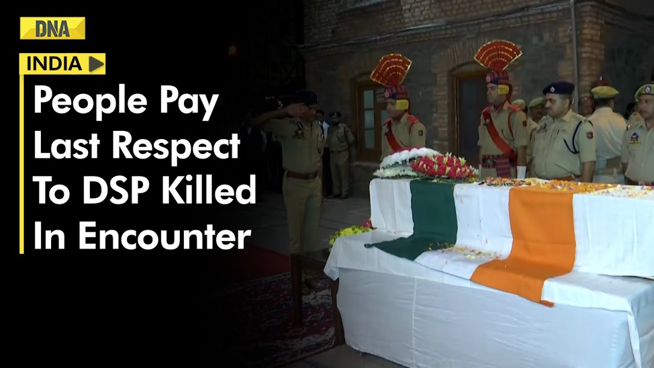 Jammu & Kashmir Encounter: Last Rites Of J&K DSP Killed In Anantnag Encounter Performed In Budgam
