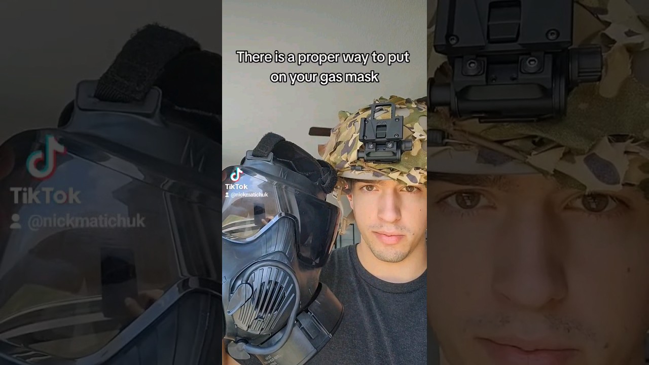 Как надеть противогаз 