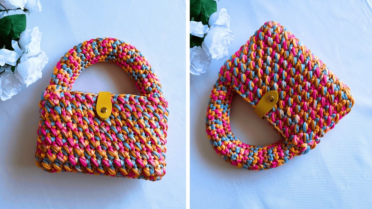 Make This Stunning T-shirt Yarn Purse in Just 30 Minutes! 3 Millions views