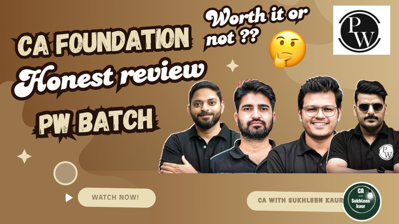 CA Foundation Honest Review 😱 | PW Batch Worth It or Not? | Must Watch Before Buying! | #PWReview