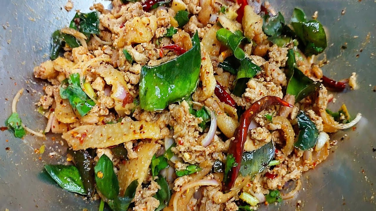 วิธีทำ ลาบไก่ สูตรง่ายๆแซ่บหลาย (ไก่เหนียว) #ลาบไก่ 