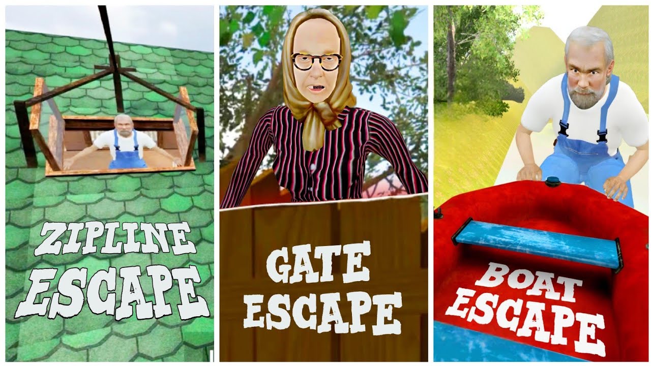Schoolboy Escape 2 Village - Gate Escape + Boat Escape + Zipline Escape Full Gameplay (Android)