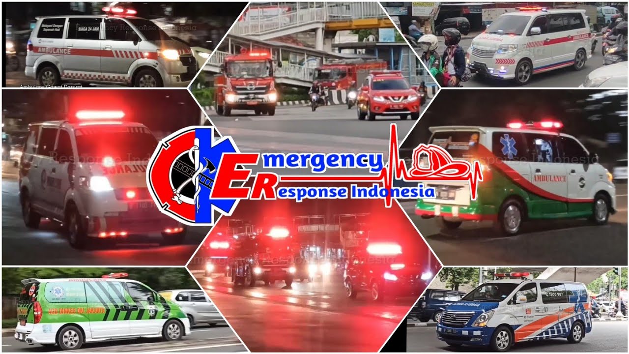 Compilation Emergency Vehicles in Indonesia, Ambulans dan Mobil Pemadam Kebakaran