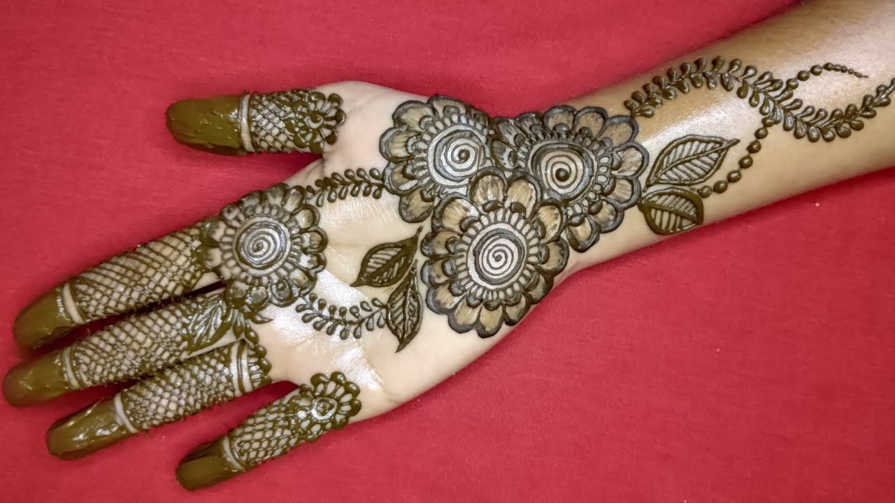 Easy and beautiful mehndi design | front hand simple mehndi design | stylish mehndi design