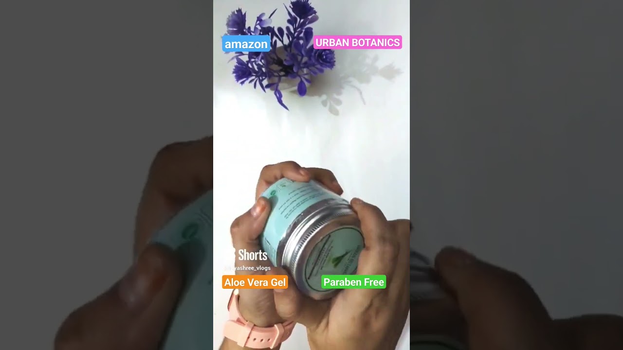 Urban Botanics Pure Paraben Free Aloe Vera Gel for Skin and Hair #unboxing #amazon #aloeveragel