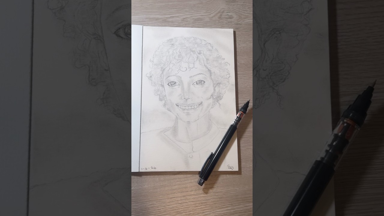 ✨Michael Jackson Thriller Notebook Light Pencil Drawing. 