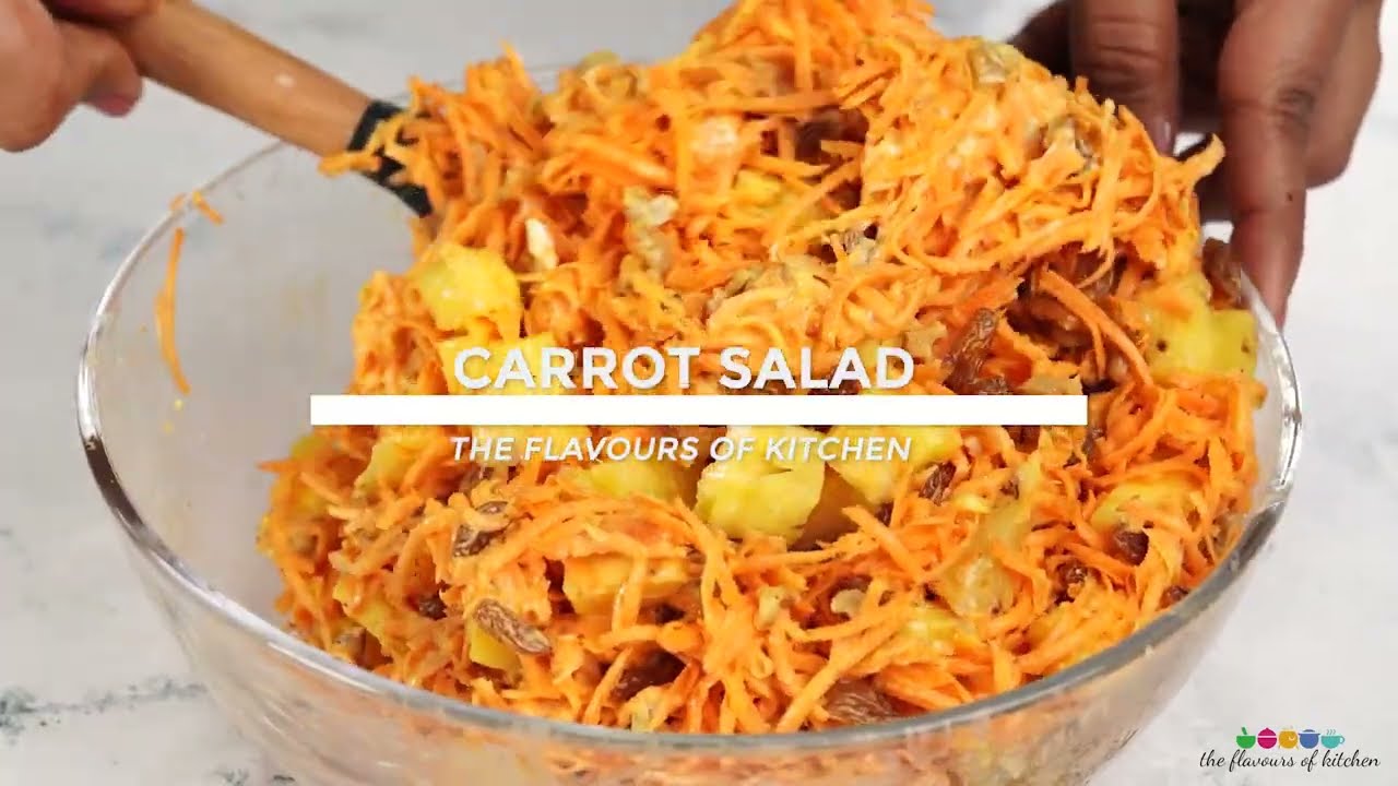 Sweet and Creamy Carrot Salad with Pineapple and Raisins!