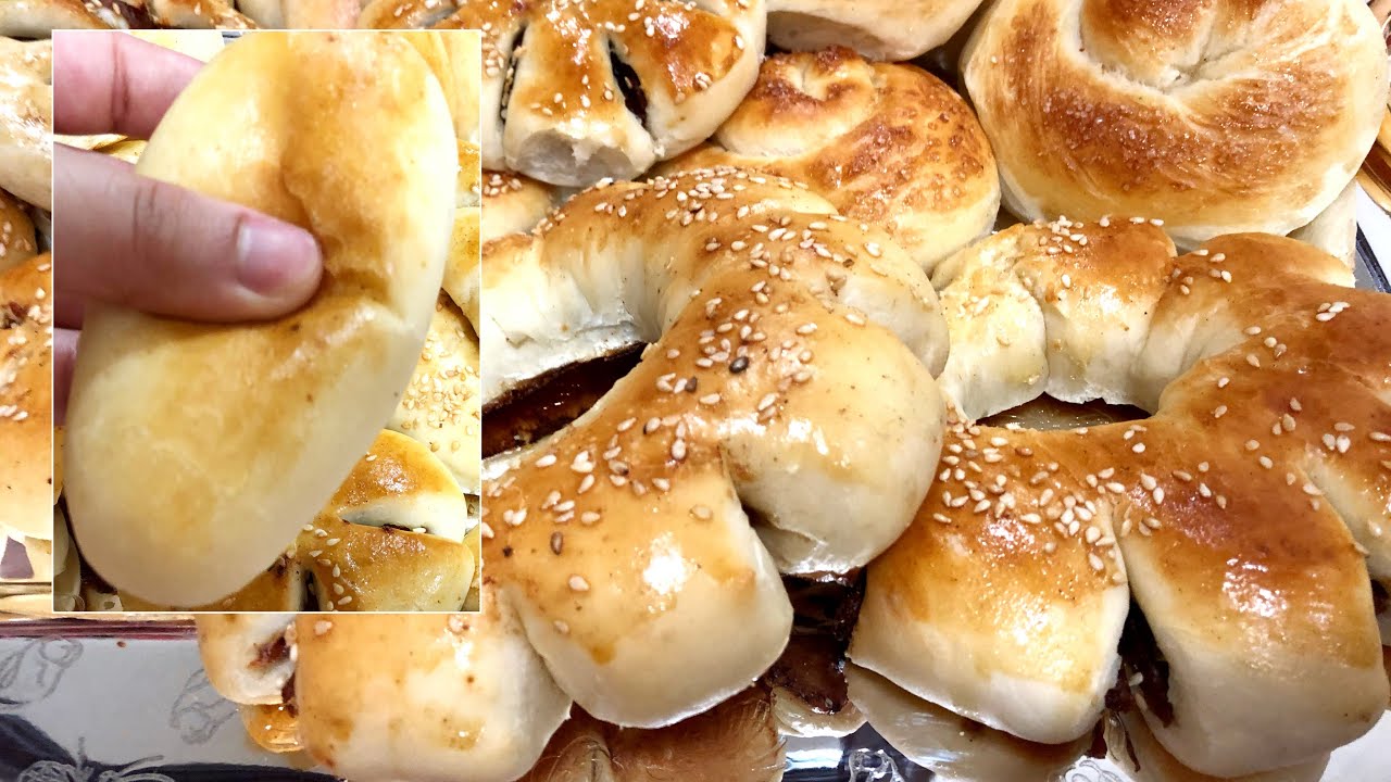 بعجينة هشة وطرية وقطنية  اعملي ترسة الأفران بالعجوة / خبز الصمون🥖😍👌🏻