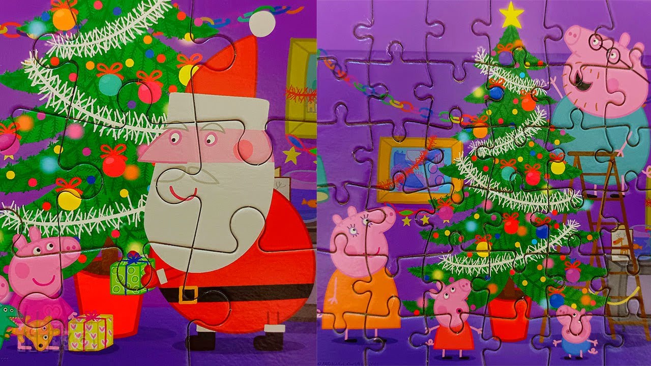 Свинка Пеппа получает Подарки - Пазлы для детей Peppa Pig | Merry Nika