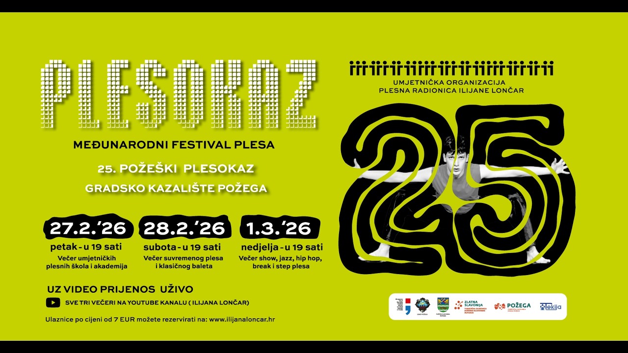 25. POŽEŠKI PLESOKAZ - Večer show, jazz, hip hop i break plesa