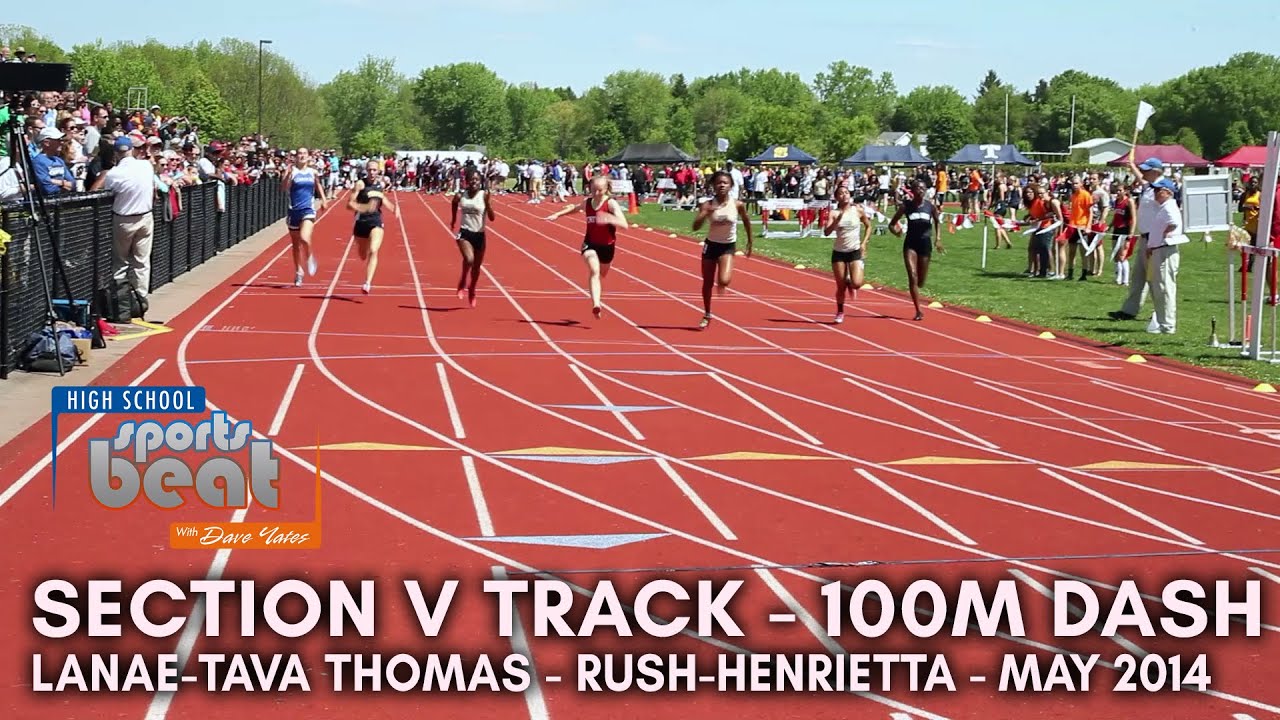 HSSB - 100m Dash with Lanae-Tava Thomas & Marquis Young - remastered from May 2014