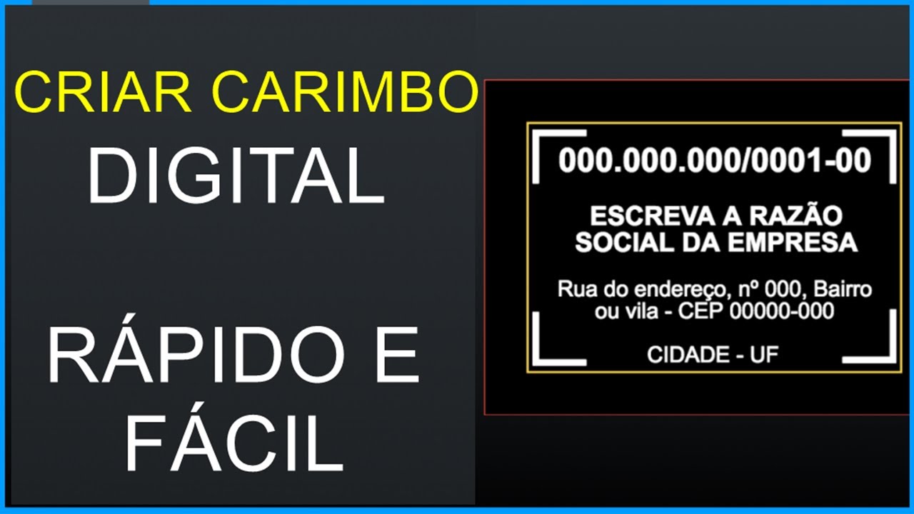 Criando Carimbo Digital - Rápido e Fácil