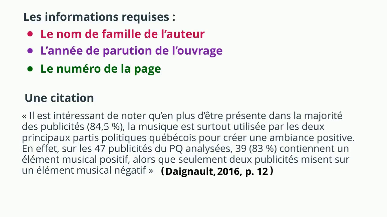 L’APA en quelques minutes : Références dans le texte