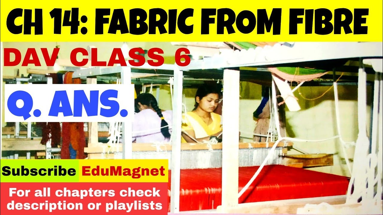 DAV CLASS 6 SCIENCE CHAPTER 14 FABRIC FROM FIBRE QUESTION ANSWER || FULL SOLUTION || EDUMAGNET