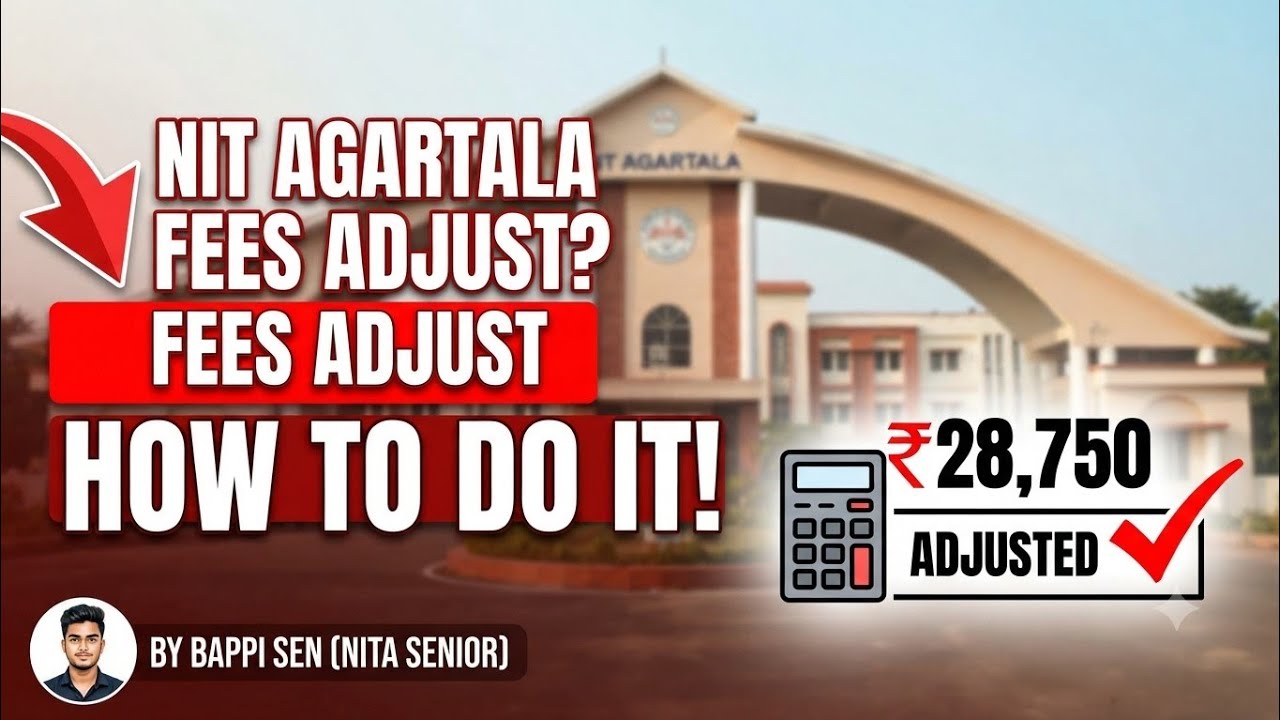 How To Pay Tuition Fee Of NIT Agartala | How to Adjust Semester Fees at NIT Agartala? | NIT Agartala