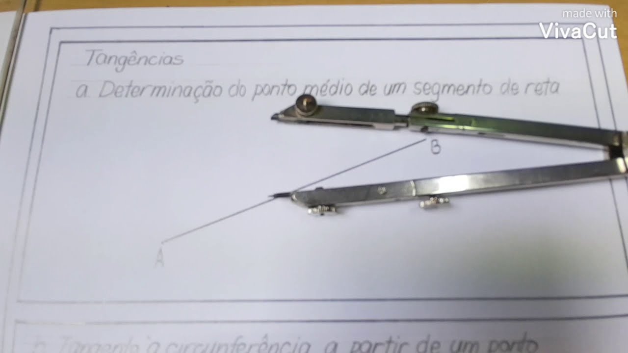 Ponto médio de um segmento de reta - Desenho Técnico - Construções Geométricas