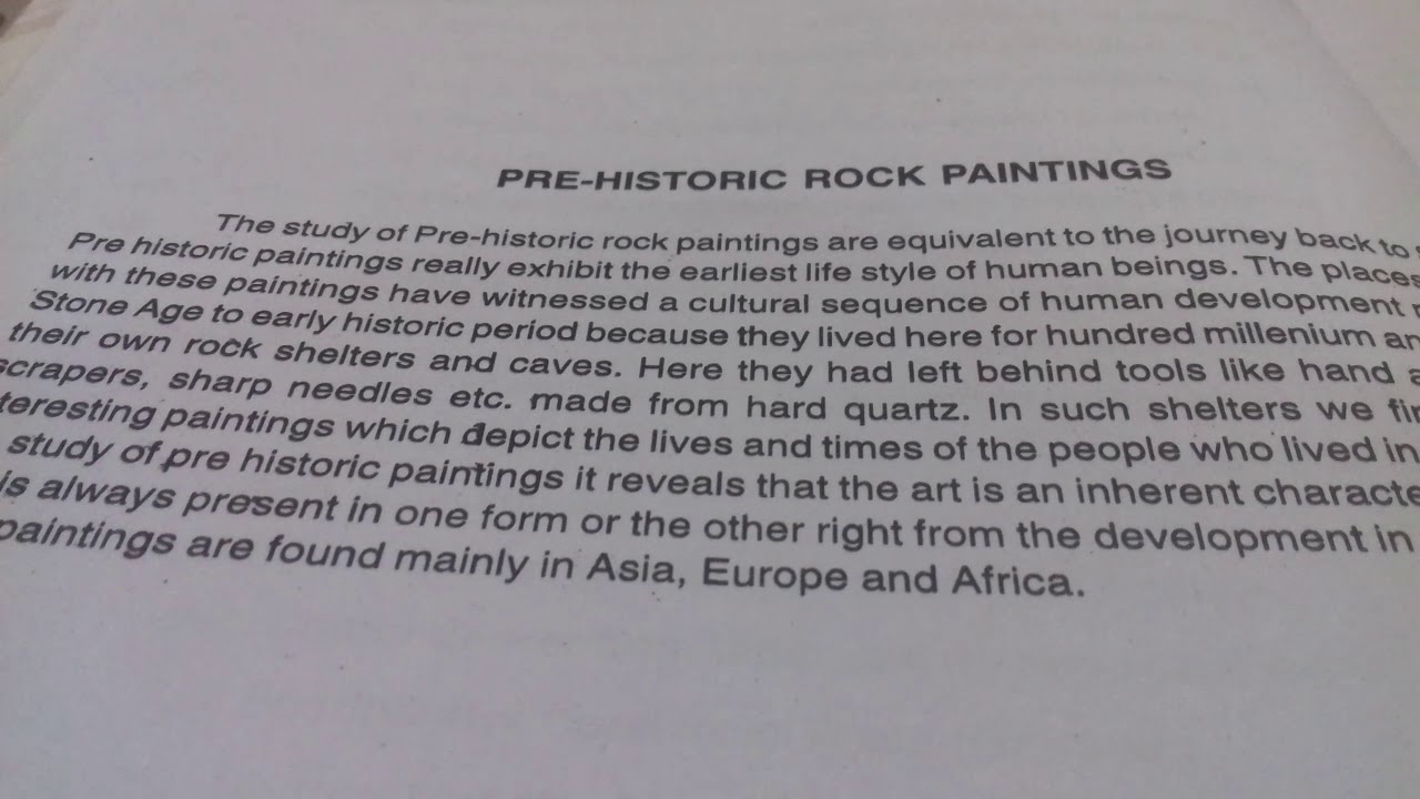 PRE-HISTORIC ROCK PAINTINGS Unit 1 | FinArts Class 11 | CBSE | ft.YourStudyGuide
