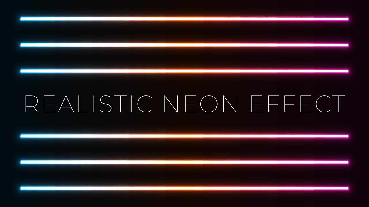 Realistic Neon Light Effect in Adobe Illustrator EPS. 1