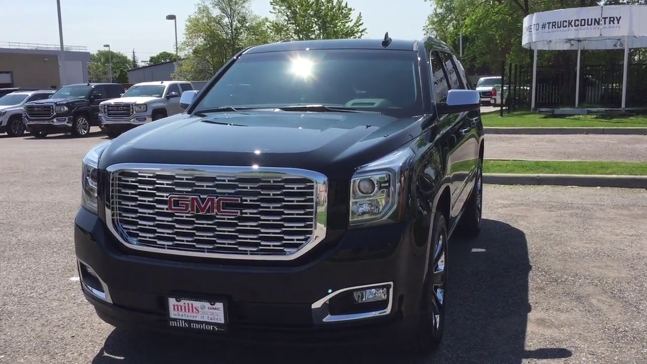 2018 GMC Yukon 4WD Denali Head Up Display Blu Ray DVD Black Oshawa ON Stock #181085