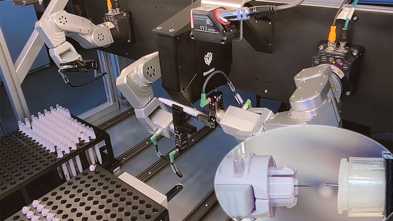 Small Robots Used in Micro-Assembly: Ocular Needles