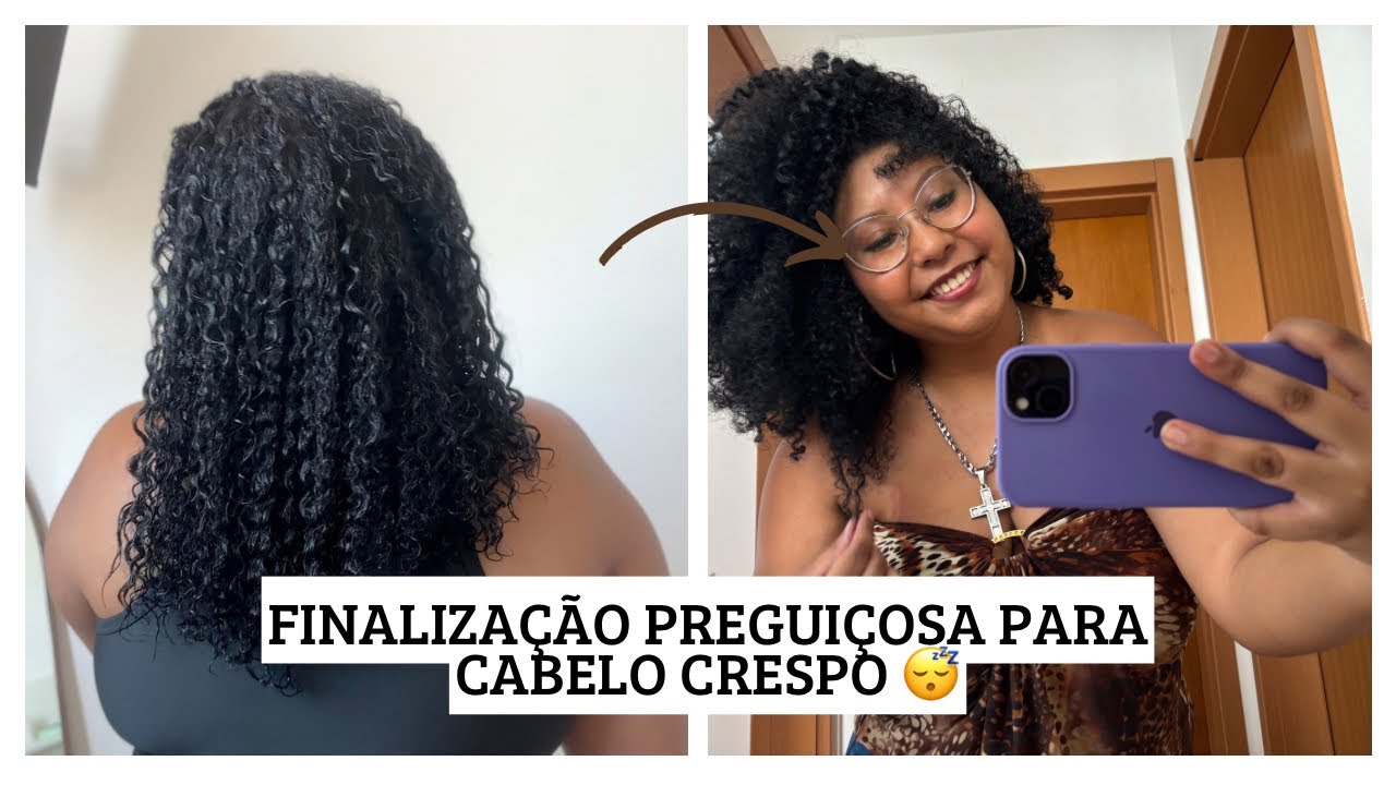 Finalização preguiçosa no cabelo 3C/4A | Menos de 5 minutos