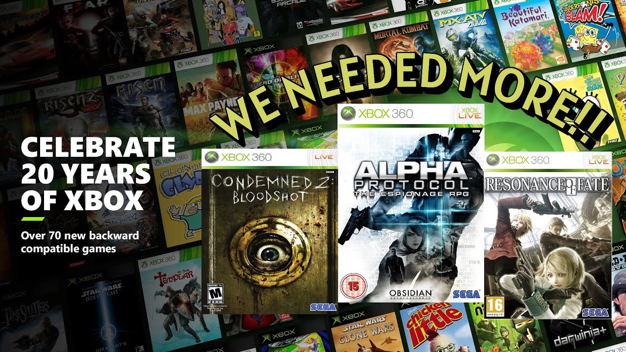 If Xbox Enabled The Backwards Compatability Program Again These Are The Titles I'd Love To See