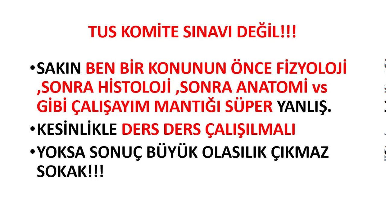İYİ BİR TUS ÇALIŞMA PROGRAMI