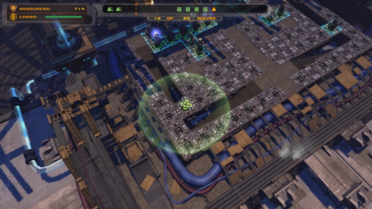 Defense Grid - Mission 17 - Turnabout - Green Towers Only - Gold