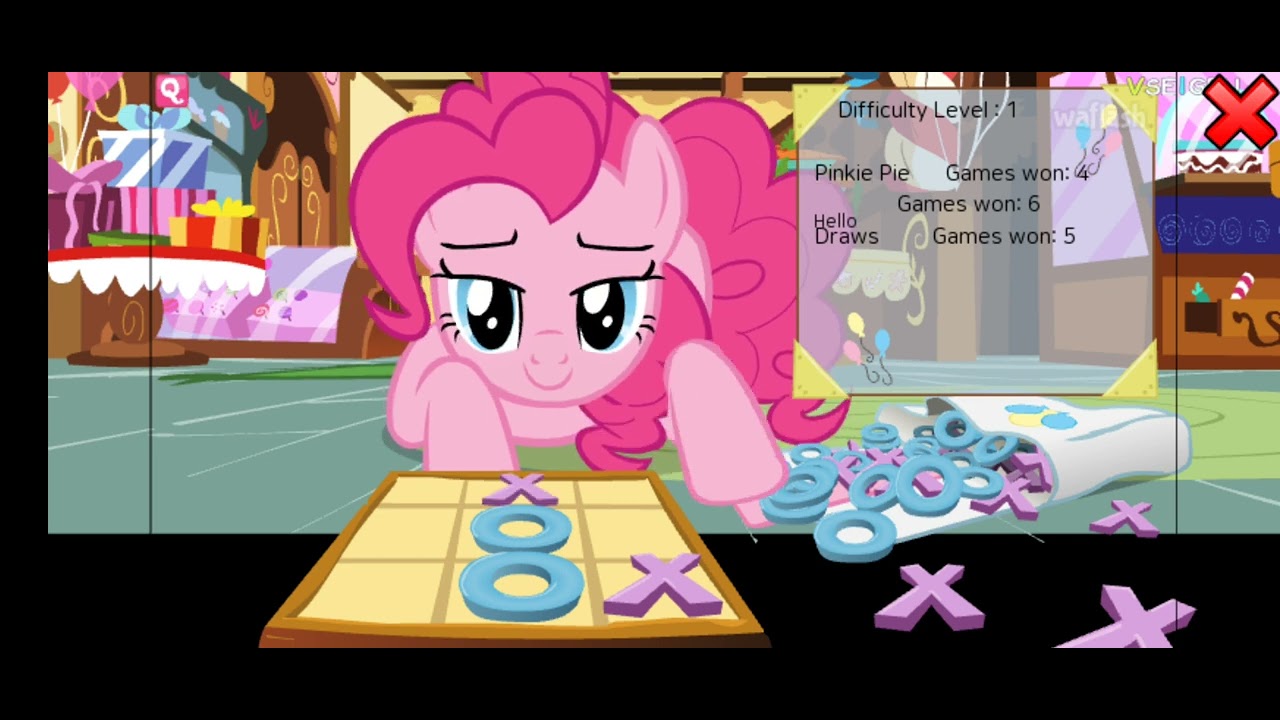 Playing Pink Tac Toe On Normal Mode