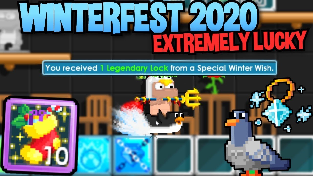 I GOT EXTREMELY LUCKY DURING WINTERFEST 2020 IN GROWTOPIA