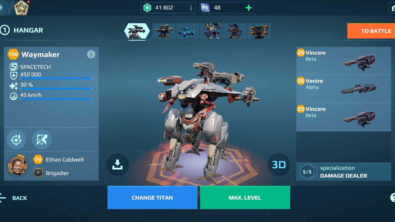 New Titan Waymaker Vincere Venire | War Robots Gameplay 