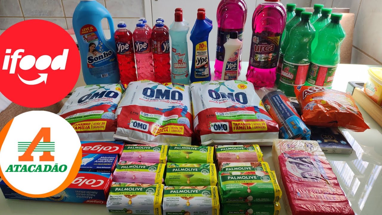 ESTOQUE DE PRODUTOS DE LIMPEZA PRA 3 MESES 💲❤️ NO IFOOD / ATACADÃO