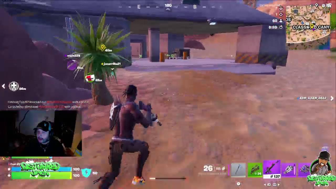Playing Fortnite with Adam fresh out of DJJ