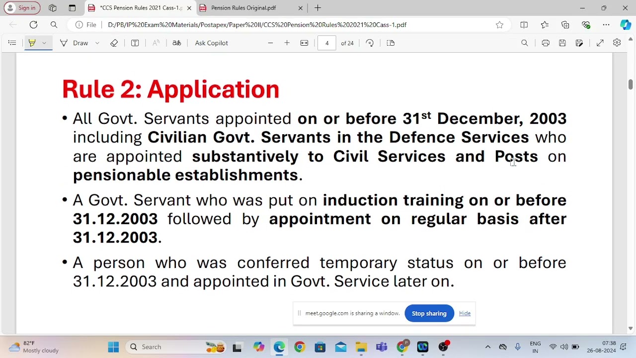 CCS Pension Rules, 2021~Class-1